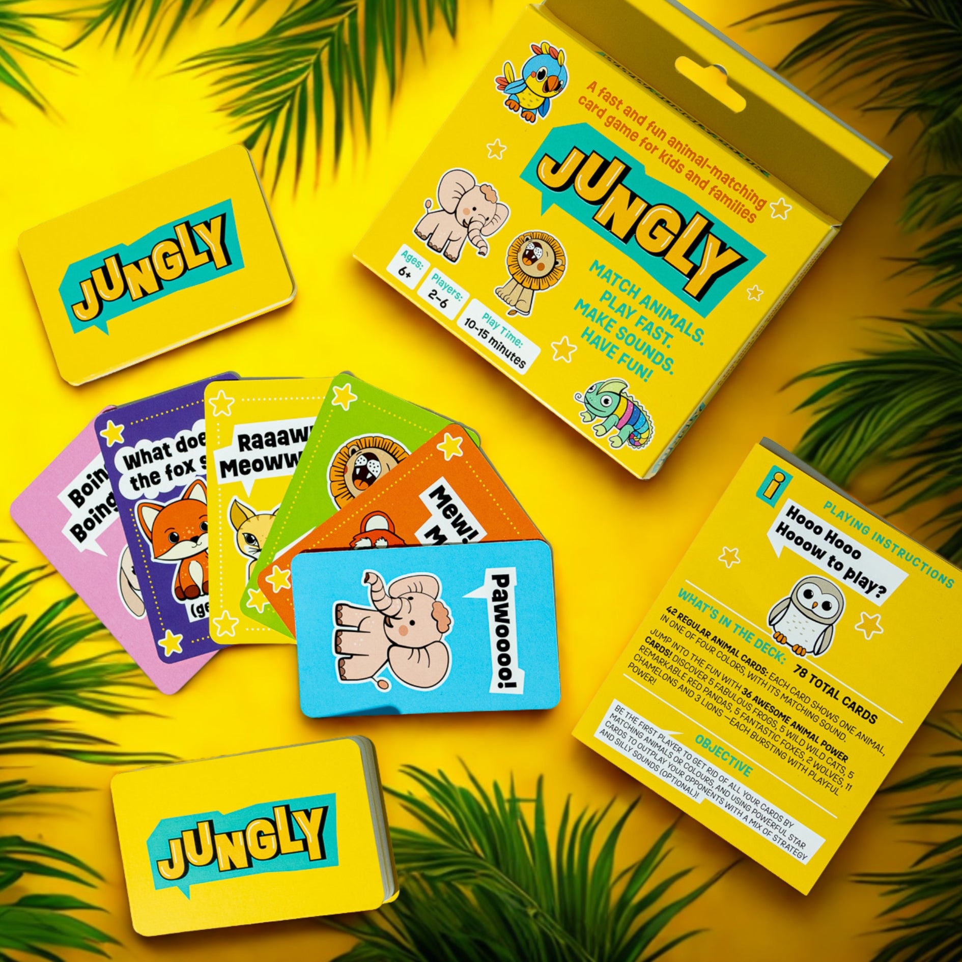 Jungly Animal Matching Card Game - Age 6 +