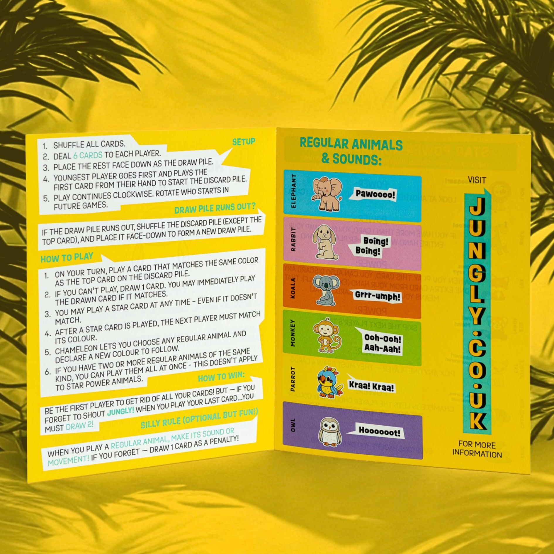 Jungly Animal Matching Card Game - Age 6 +