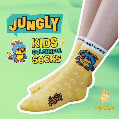 Jungly Kids Socks — 7 Colours. 7 Animals. One Fun Pair For Every Day.